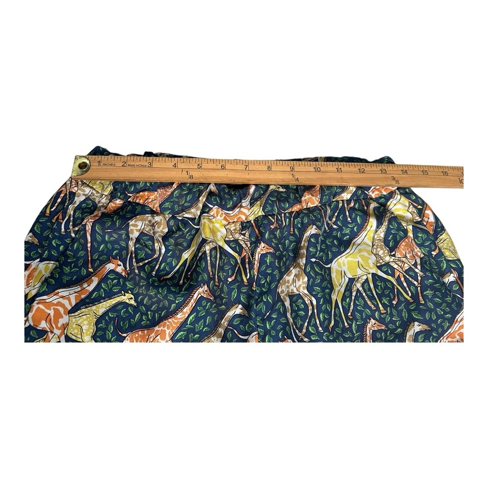J CREW Women Pull On SilkTwill Pant in Giraffes Print Size S/M - Picture 7 of 16